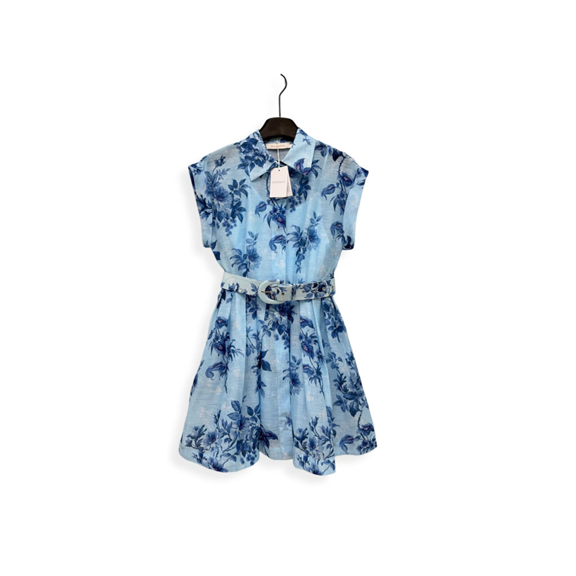 ZIMMERMANN FLORAL COTTON MIDI-DRESS 